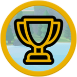 Official Overachiever badge icon from Roblox